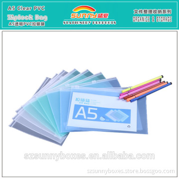 Wholesale Waterproof Transparent PVC A5 Ziplock Storage Bag